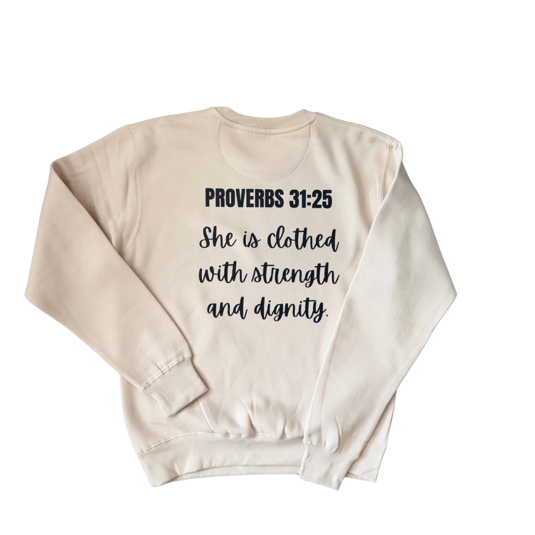 Proverbs 31 Woman Sweatshirt (Beige)