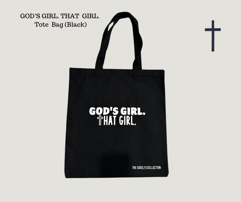 GOD'S GIRL. THAT GIRL. TOTE BAG